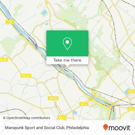 Manayunk Sport and Social Club map