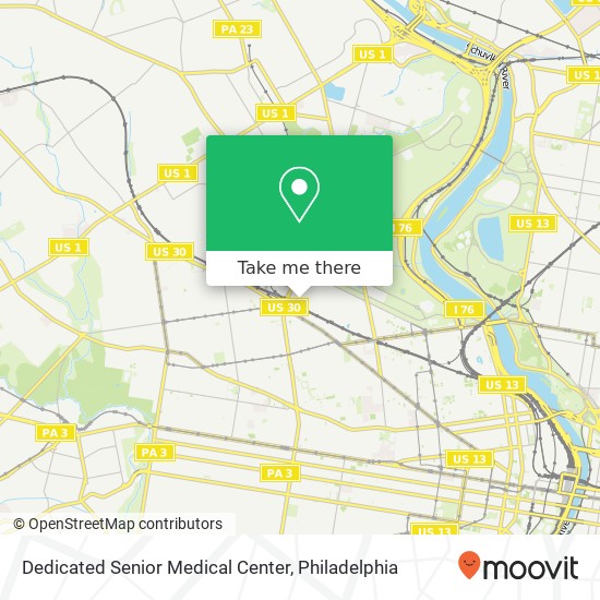 Dedicated Senior Medical Center map