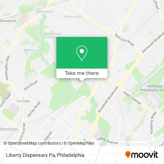 Liberty Dispensary Pa map