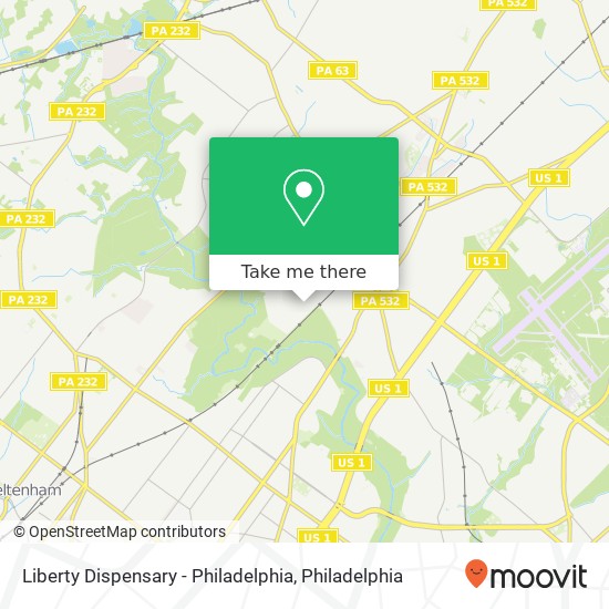 Liberty Dispensary - Philadelphia map