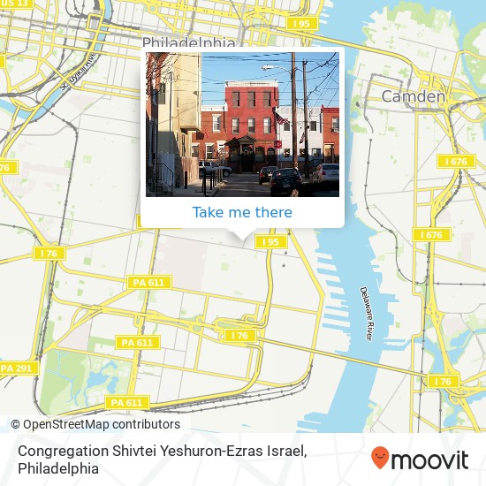 Congregation Shivtei Yeshuron-Ezras Israel map