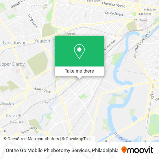 Onthe Go Mobile Phlebotomy Services map