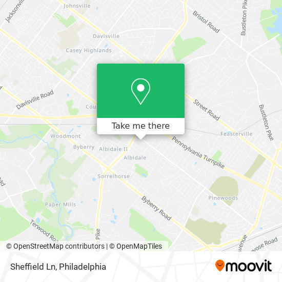 Mapa de Sheffield Ln