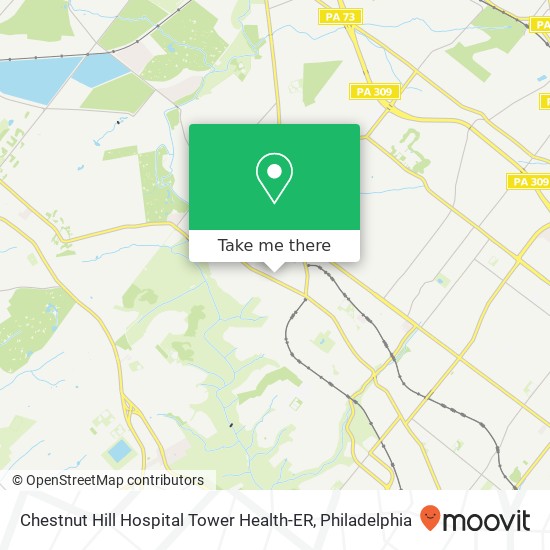 Chestnut Hill Hospital Tower Health-ER map