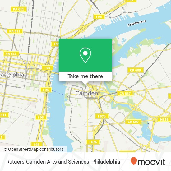 Rutgers-Camden Arts and Sciences map
