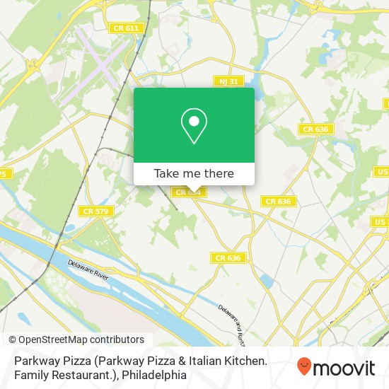 Mapa de Parkway Pizza (Parkway Pizza & Italian Kitchen. Family Restaurant.)
