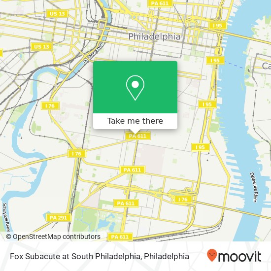 Fox Subacute at South Philadelphia map