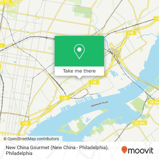 Mapa de New China Gourmet (New China - Philadelphia)