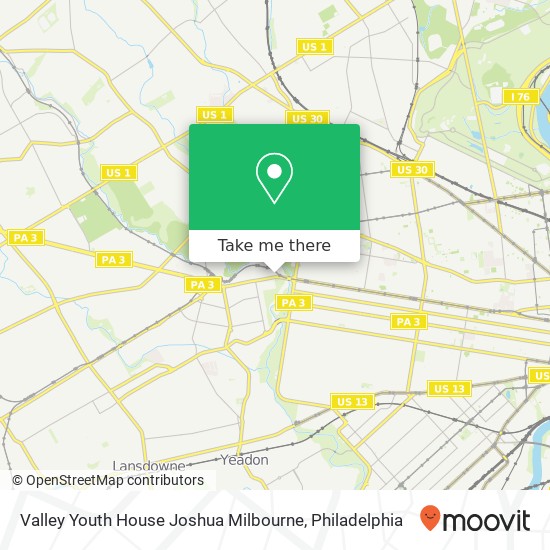 Valley Youth House Joshua Milbourne map