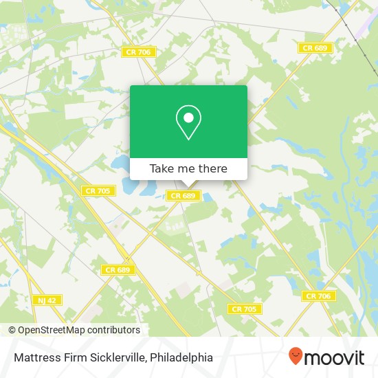 Mattress Firm Sicklerville map