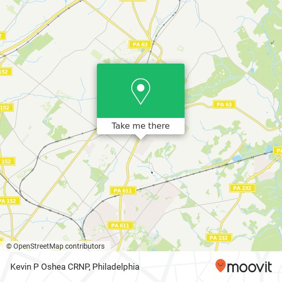 Mapa de Kevin P Oshea CRNP