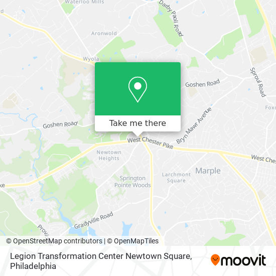 Legion Transformation Center Newtown Square map