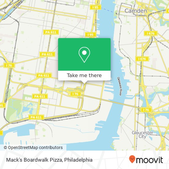 Mack's Boardwalk Pizza map