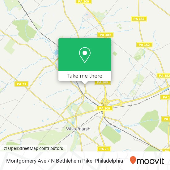 Montgomery Ave / N Bethlehem Pike map