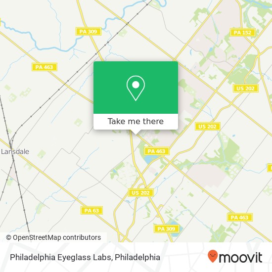 Philadelphia Eyeglass Labs map