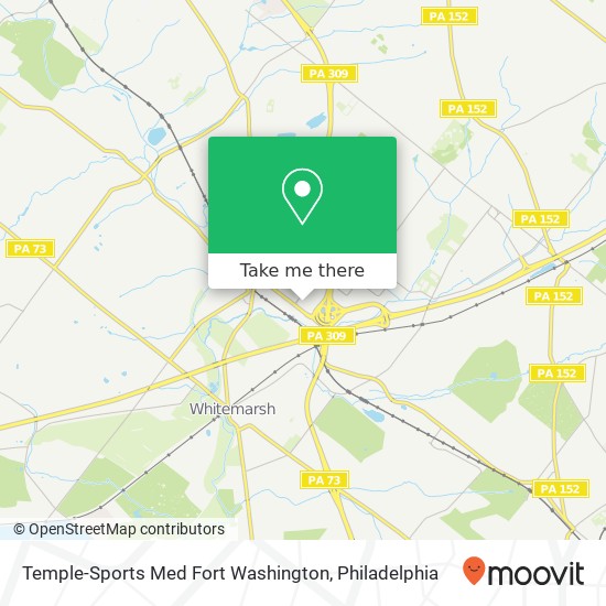 Temple-Sports Med Fort Washington map