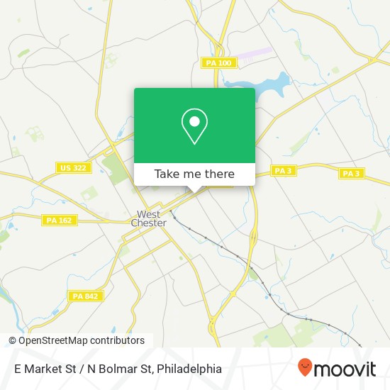 Mapa de E Market St / N Bolmar St