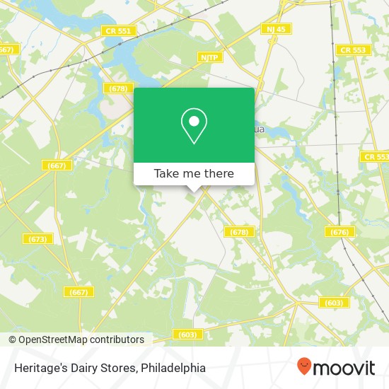 Mapa de Heritage's Dairy Stores