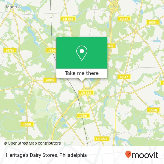 Heritage's Dairy Stores map