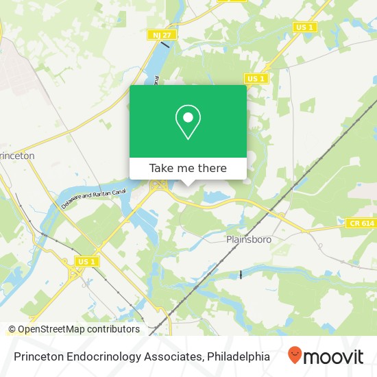 Princeton Endocrinology Associates map