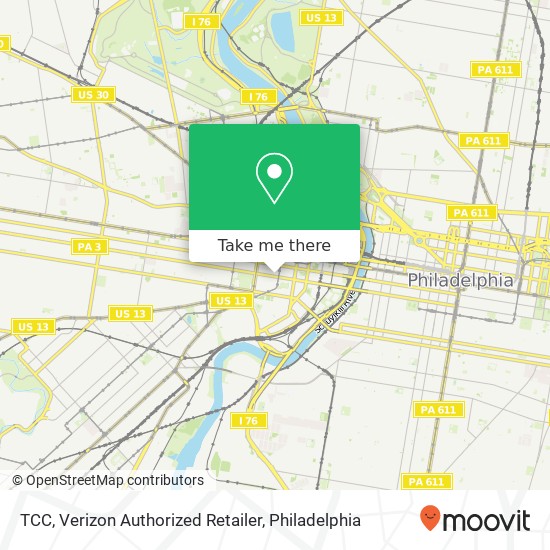 Mapa de TCC, Verizon Authorized Retailer