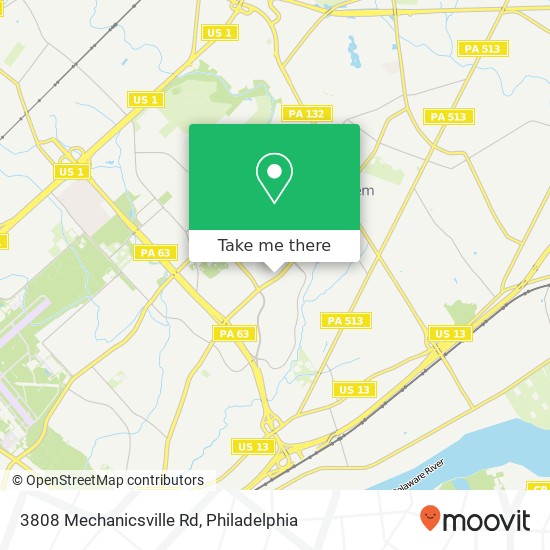 Mapa de 3808 Mechanicsville Rd