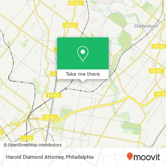 Mapa de Harold Diamond Attorney