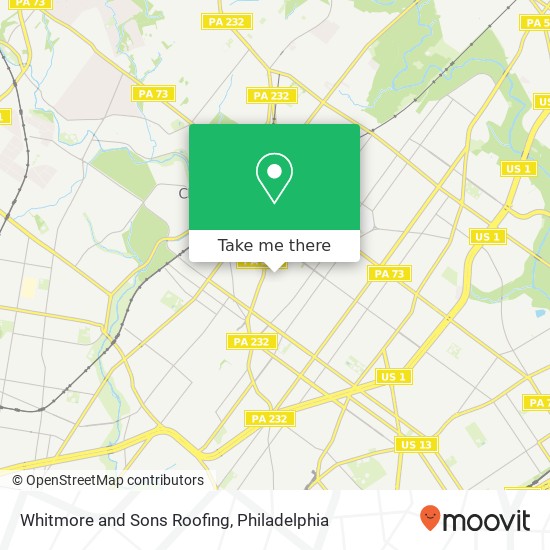 Whitmore and Sons Roofing map