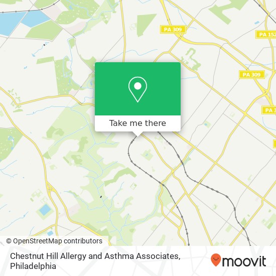 Chestnut Hill Allergy and Asthma Associates map