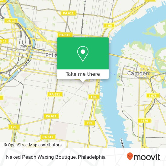 Naked Peach Waxing Boutique map