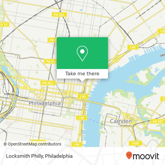 Locksmith Philly map