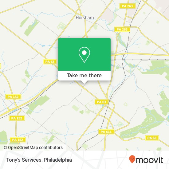 Tony's Services map