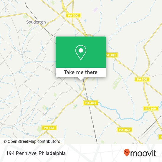Mapa de 194 Penn Ave