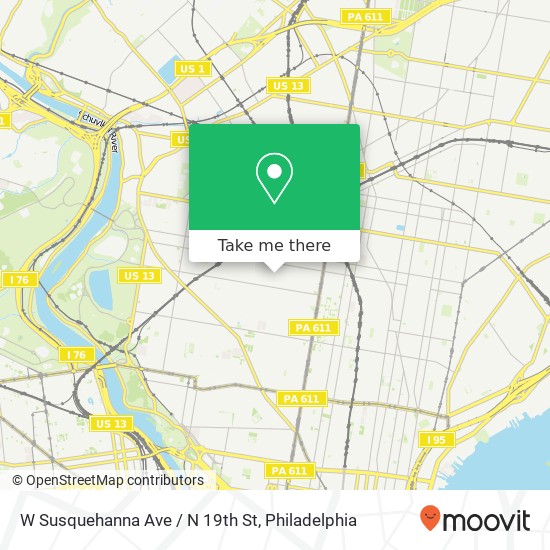 Mapa de W Susquehanna Ave / N 19th St