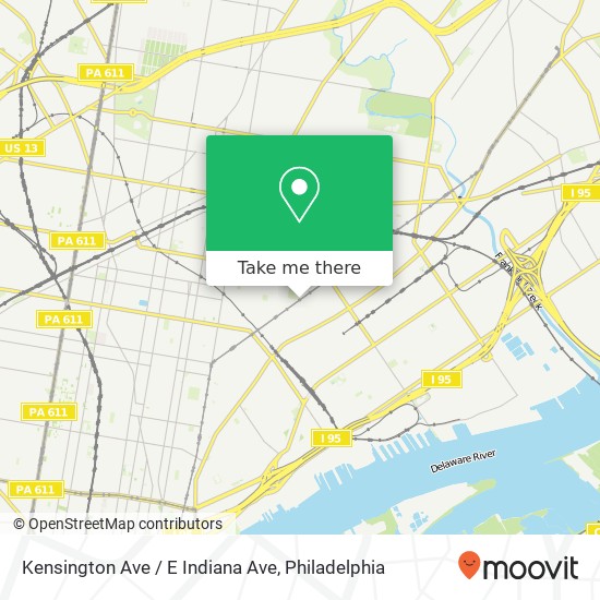 Mapa de Kensington Ave / E Indiana Ave