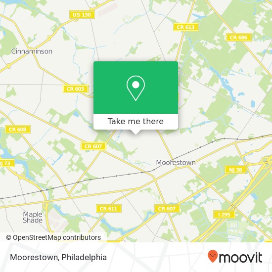 Moorestown map