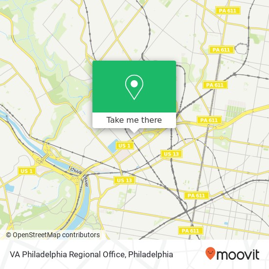 Mapa de VA Philadelphia Regional Office