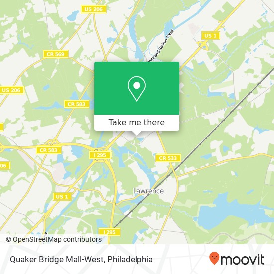 Quaker Bridge Mall-West map