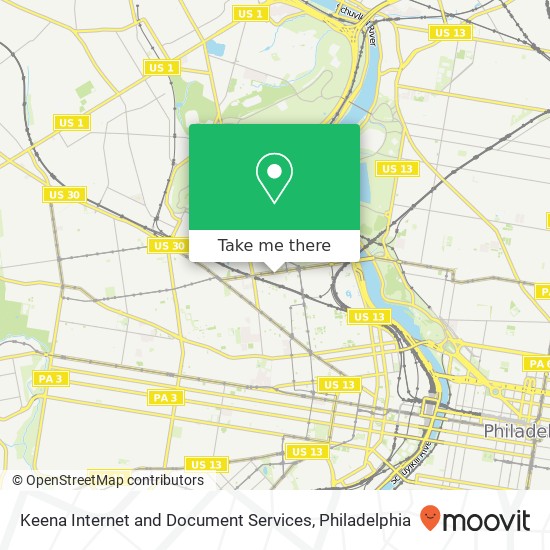 Mapa de Keena Internet and Document Services