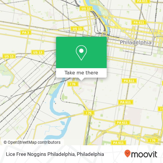 Mapa de Lice Free Noggins Philadelphia