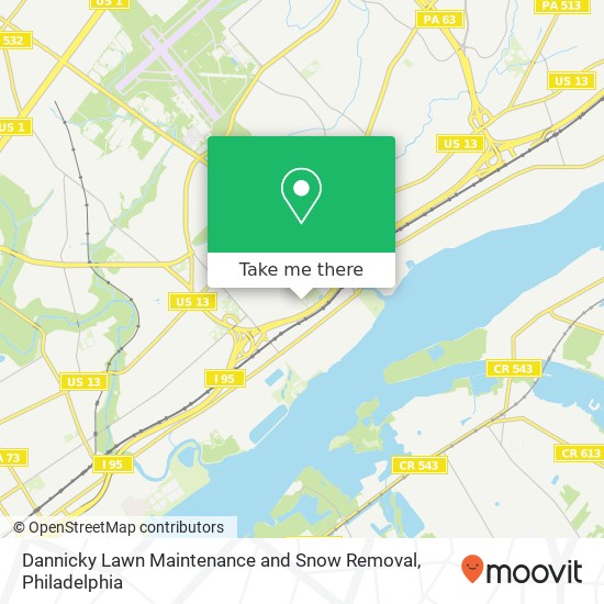 Dannicky Lawn Maintenance and Snow Removal map