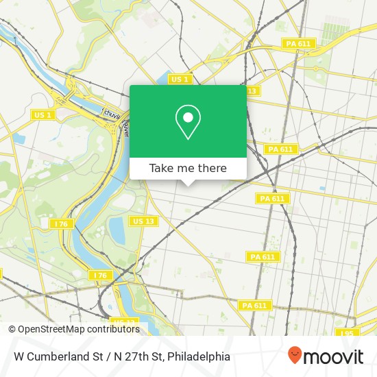 Mapa de W Cumberland St / N 27th St