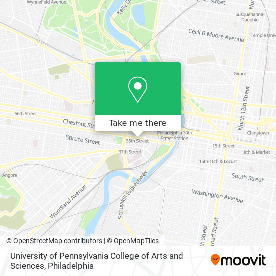 University of Pennsylvania College of Arts and Sciences map