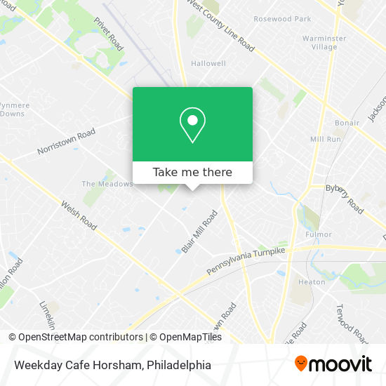 Weekday Cafe Horsham map