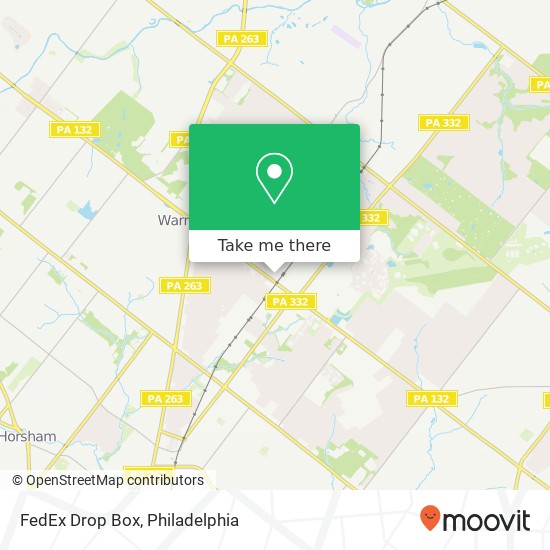Mapa de FedEx Drop Box