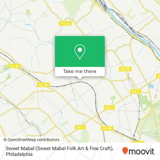 Mapa de Sweet Mabel (Sweet Mabel Folk Art & Fine Craft)