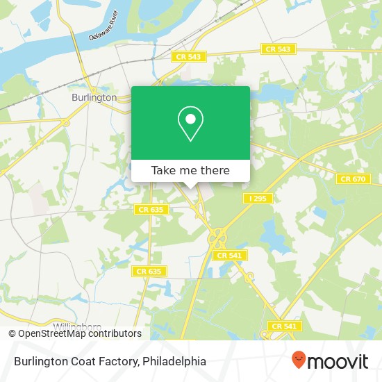 Mapa de Burlington Coat Factory