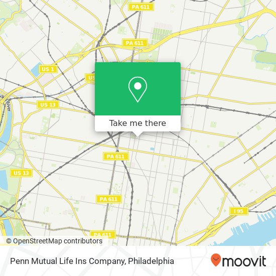 Penn Mutual Life Ins Company map