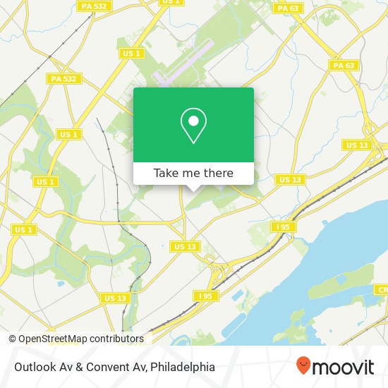 Outlook Av & Convent Av map
