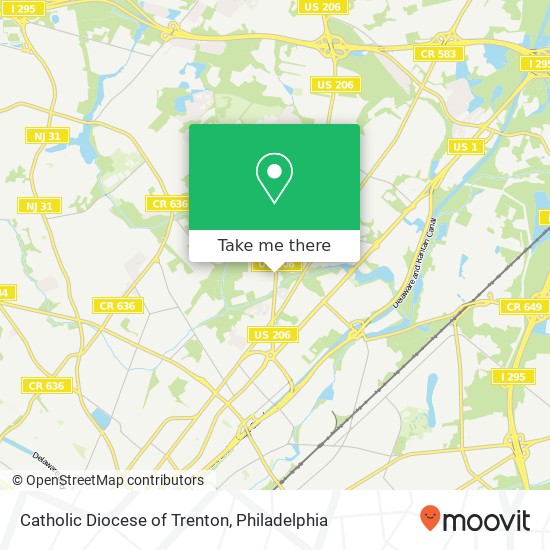 Catholic Diocese of Trenton map